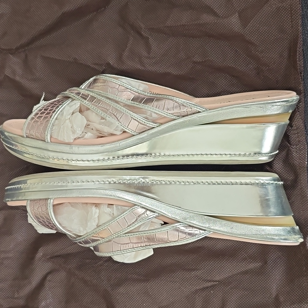 Cole Haan Women's Metallic and Blush Sandals - Picture 6 of 8